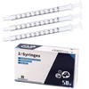Gufastoe 50pcs 1ml Plastic Syringes with Caps Without Rubber Stopper