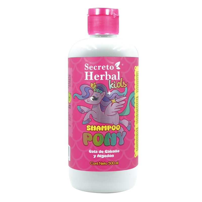 Shampoo Pony Secreto Herbal Línea Kids Cola de Caballo y