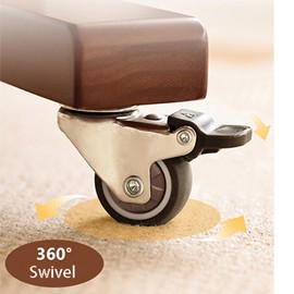 Stem Casters, 360 Degree Swivel Stem TPR Wheels with Metric M6-1.0x15mm M8-1.0x15mm M10-1.0x15mm Thread Industrial Castors for Carts, Furniture, Dolly, Workbench