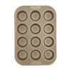 GoodCook BestBake Nonstick Textured Carbon Steel Muffin Pan, 12cp, Bronze