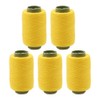 5 Spools Polyester Sewing Thread, Yellow Polyester Thread for Hand