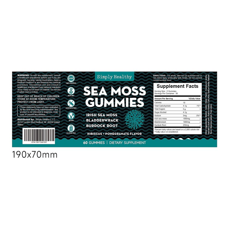 Simply Healthy Sea Moss Gummies