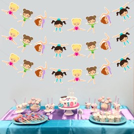 Sursurprise Gymnastics Party Decorations, 3Pcs Gymnastics Banner for Gymnastics Birthday Decorations Gymnast Party Supplies