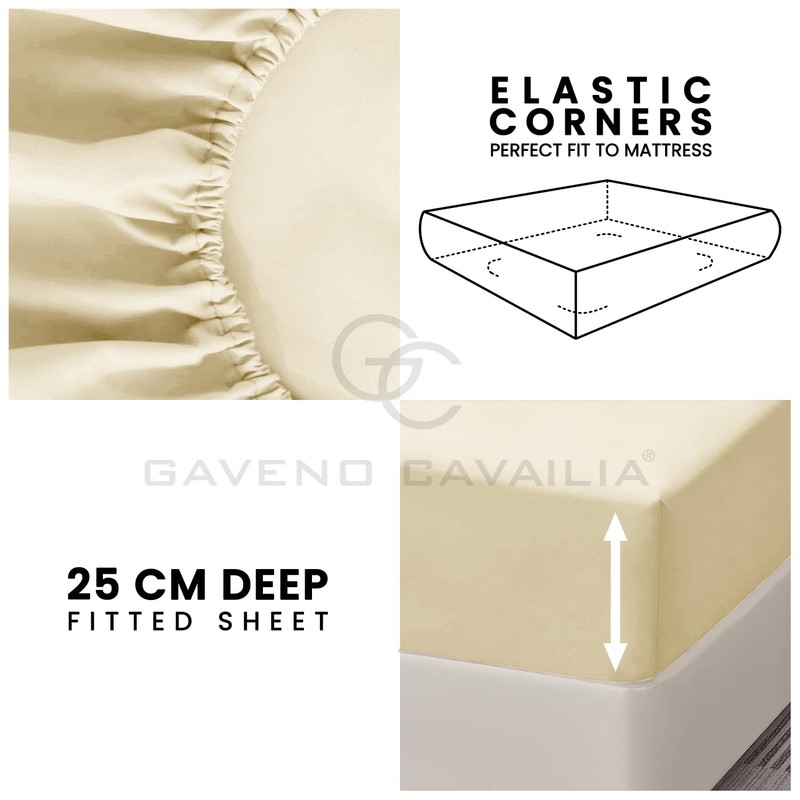 4ft Small Double Fitted Sheet - Plain Dyed Bedding 10"/