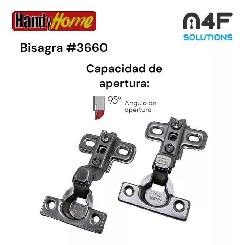Handyhome Bisagra Handyhome 8.5 Cm X 5.2 Cm 15paquetes 30piezas