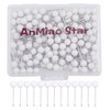 AnMiao Star 200 PCS 1/8 Inch Map Tacks (White)