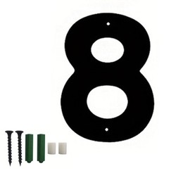 roslyong 6 Inch House Number, Address Number for Outdoor Signs, Vintage Cast Iron Metal Solid Number Door Mailbox Decor with Screws, Black Home Number 8