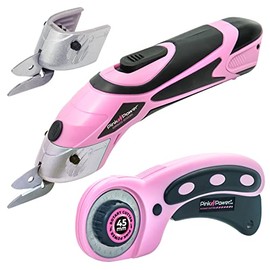 Tijeras eléctricas inalámbricas para tela, cortador de cajas para manualidades, costura y creación de álbumes de recortes, herramienta de corte automático resistente y juego de cortador giratorio