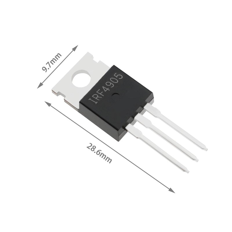 10pcs IRF4905 Transistor MOSFET TO-220 Transistor with Field Effect, Channel,