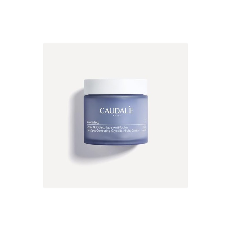 Caudalie Vinoperfect Crema Iluminadora Glicólica de Noche, Envase Recargable -