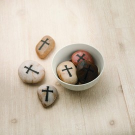 Fun Express Religious Cross Worry Stones (Set of 12) Christian Home Decor