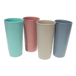 Tupperware 18 Ounce Vintage Stacking Tumblers Country Pastels Set of 4