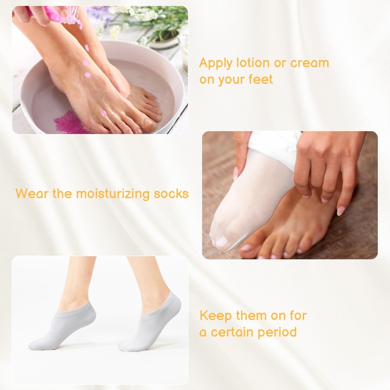 8 Pairs Moisturizing Socks Overnight, Lotion Socks for Dry Feet,