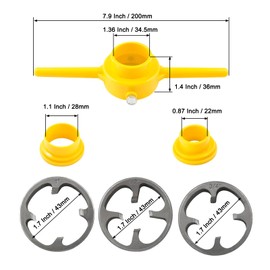 Hordion 6Pcs PVC Pipe Threader Plumbing Tool, NPT Tap Die Set, Pipe Threader Kit with 3 Dies (1/2", 3/4", 1")