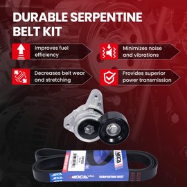 MPLUS Serpentine Belt Accessory Tensioner Kit replace For Honda 2003-2007 Accord LX Coupe 2-Door 2.4L, 2003-2007 Accord LX Sedan 4-Door 2.4L, 2006-2007 Accord Value Package Sedan 4-Door 2.4L