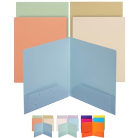 Mr. Pen- Plastic Folders with Pockets, 5 pcs, Vintage Colors, 2 Pocket Folder, Plastic 2 Pocket Folders for School Folders, Two Pocket Folder, 2 Pocket Plastic Folders, Plastic Pocket Folder