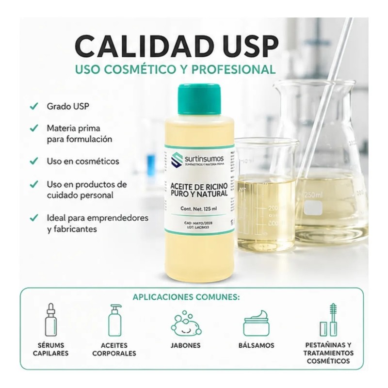 Aceite De Ricino Puro Natural 125 Ml