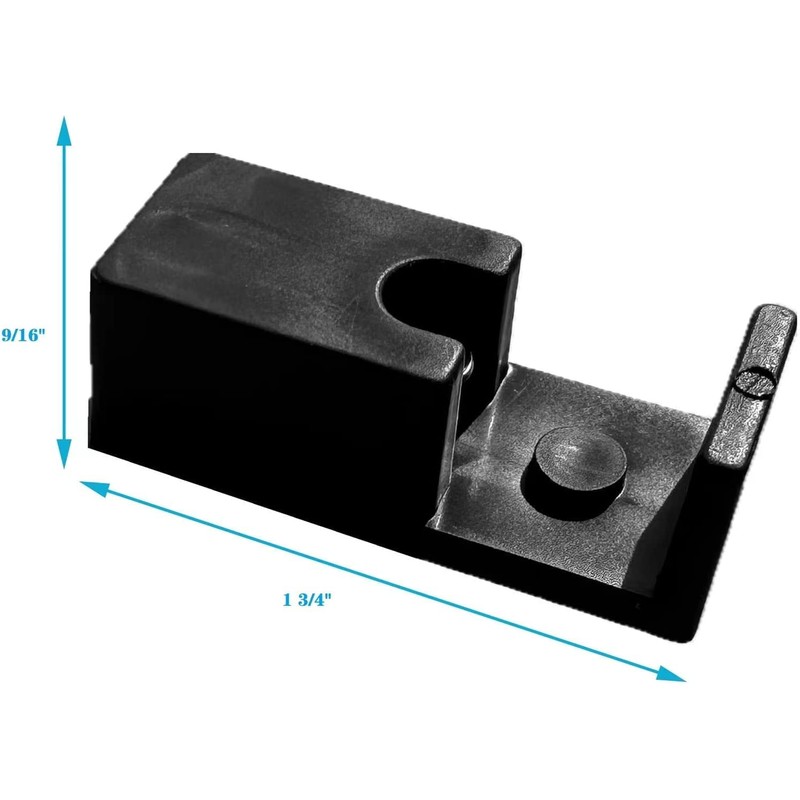 BHRUSO for Shower Door Wall Jamb Bumper Guide Black Equipped