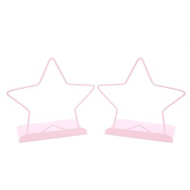 Fashion Star Bookend Non-Skid Metal Book Ends Book Stands for Home Shelves School Office Decoration Kids Study Gift (Pink)