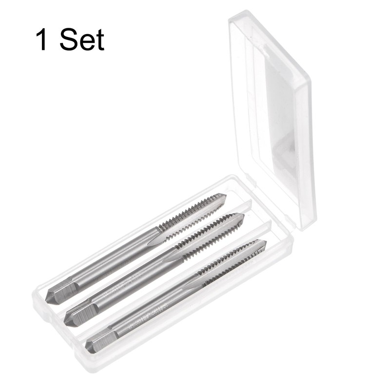 sourcing map 3pcs Hand Tap Set, 1/4-20 UNC Taper/Plug/Bottom Thread
