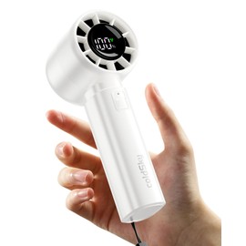 coldSky Portable Handheld Turbo Fan,5 Speeds High Speed Personal Fan With Digital Display,4000mAh Rechargeable Small Fans Max 12Hrs Cooling Fans For Outdoor, Travel Essentials