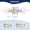 Orger 5 Pack Glass Door Knobs for Hallway and Closet,