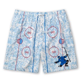 ChalkTalkSPORTS Hockey Swim Trunks | Celly Hockey Swim Shorts | Ice Rink | Youth, X-Large