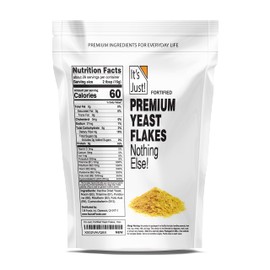 It's Just - Yeast Flakes, Nutritional Yeast, Premium Fortified, Nooch, Vegan Cheese Substitute (15oz Ounces)