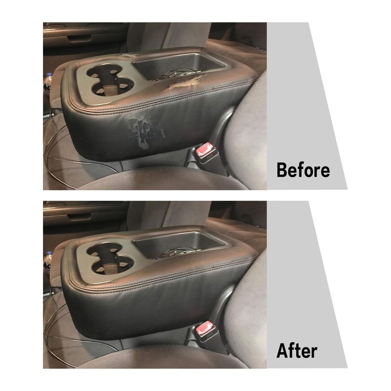 Priprilod Black Leather Center Console Jump Armrest Cover Fit for