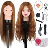 Beauty Star Mannequin Head with 80% Real Human Hair, Manikin