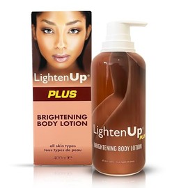 LightenUp | Crema Loción Corporal Aclarante despigmentante Con Vitamina E Glicerina Manteca de Karité y Aceite de Castor | Para Manchas en Axilas Codos Rodillas | 13.5 oz 400ml