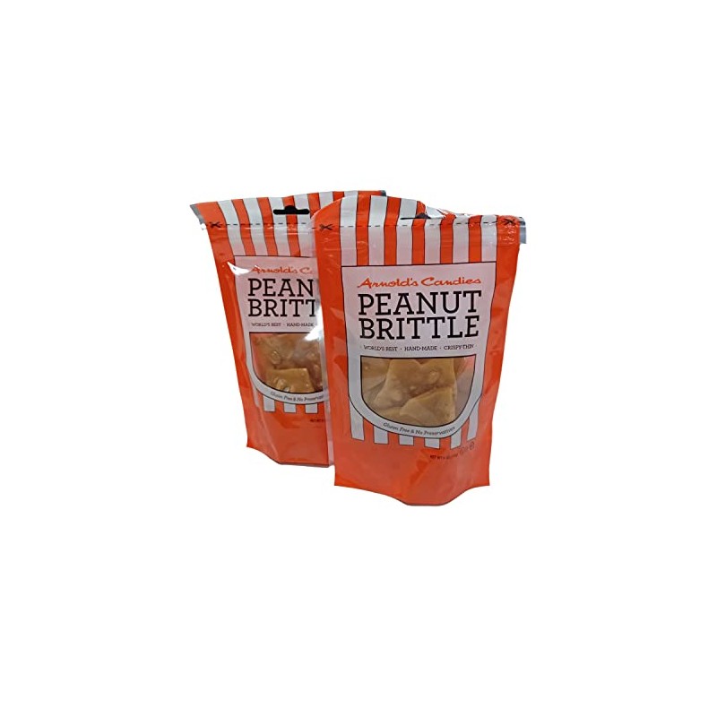 Arnold's Candies Peanut Brittle Rich Butter Flavor Fresh Crunch Snack