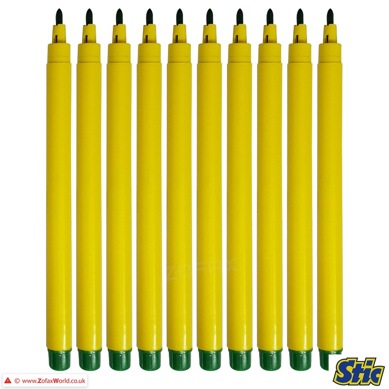 STIC ColorStix Felt Tip Pens, GREEN, Pack of 20, Colour