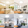 slochi LED Ceiling Light 3000K/4500K/6500K, 24W 2400LM Round Ceiling Light
