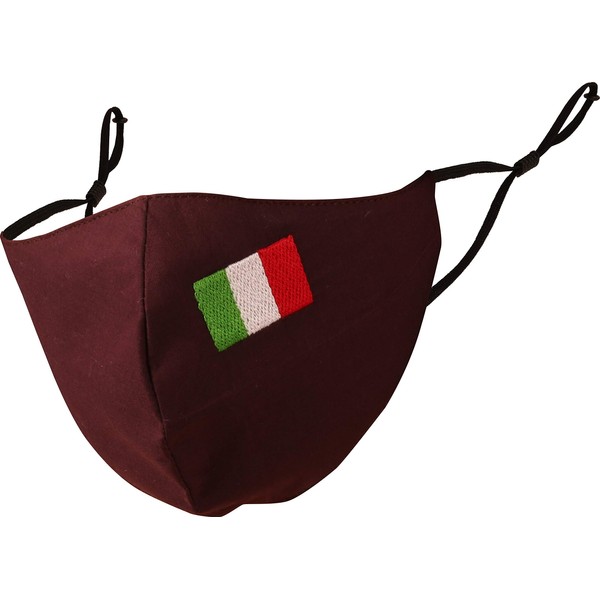 Touchstone Kids Italian Flag Embroidered 3 Layer Cotton face Masks