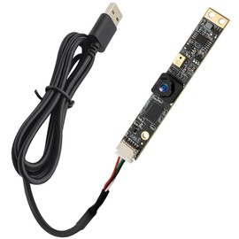 Mermaid 8MP USB Camera Module with Microphone, Wide Angle 105 Degree Lightburn Camera PC Computer Camera Small Format 3D Printer Camera for Windows Android, Linux, MacOS