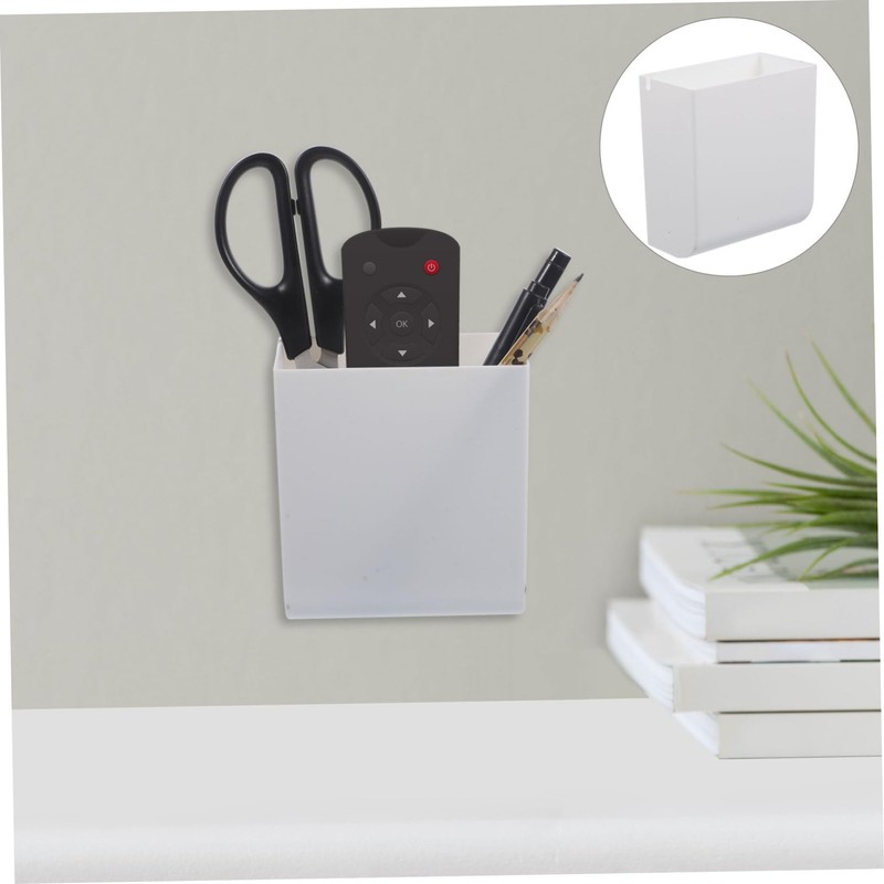 Operitacx 2pcs Wall-mounted Storage Bins Multi-functional Pen Holder and Phone