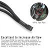PWM Fan Splitter Cable 10 inches, 3 Pack, Black, 3