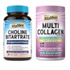 Multi Collagen Peptides Powder and Choline Bitartrate Supplements