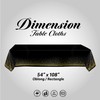 4 Pack Disposable Plastic Tablecloth, Gold Stamping Dot Rectangular Table