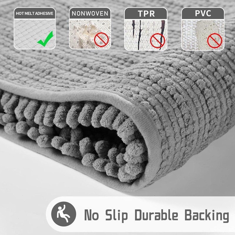 Yimobra Bath Mat, 43 x 61 cm, Luxury Chenille Shaggy