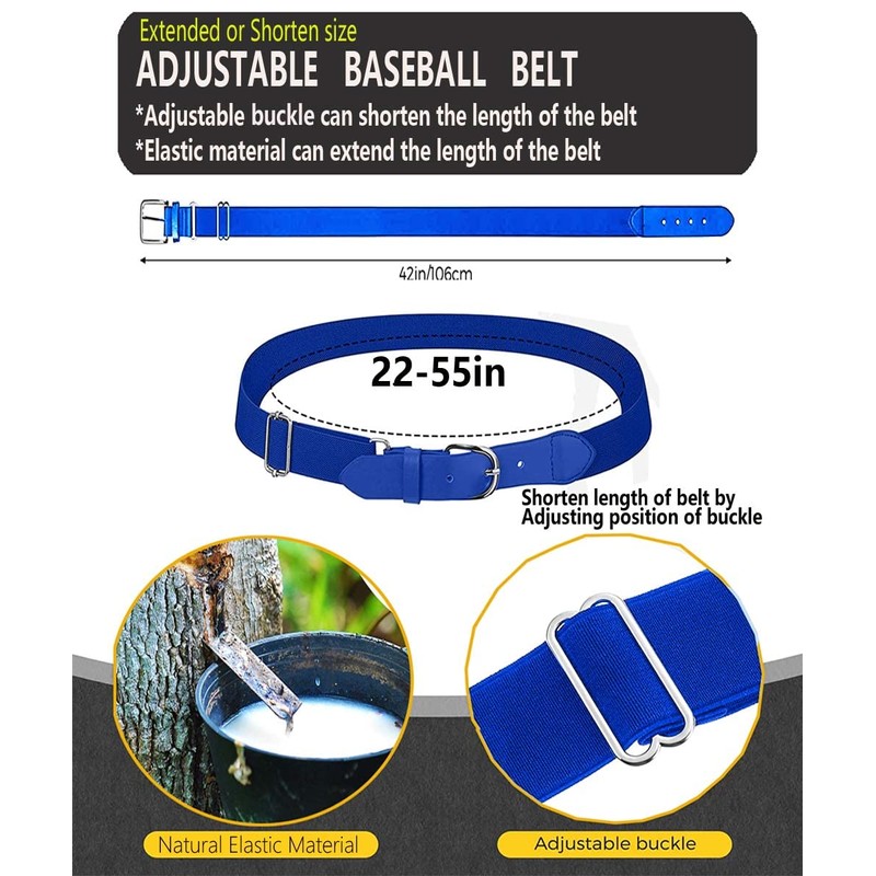 Thaplay Cinturón de béisbol/softball de tamaño ajustable para hombres y