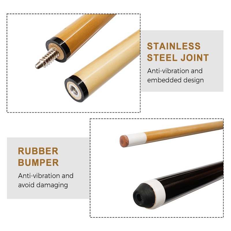 Billiards Cue Children's/Adult's Pool Stick Whitewood Rear Fork Design 1/2