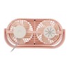 Double Fan USB Charging Fast Heat Dissipation 360° Rotation Double