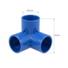 sourcing map 3-Way PVC Angle Fitting 32 mm, Pack of
