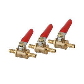 VekAuto 3pcs 6mm X 6mm Hose Tail Pipe Fitting Ball Valve for Trailer Truck Auto Accessories