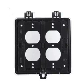 Maiworkhouse Weatherproof GFCI / Outlet In Use Outdoor Clear Bubble Cover- 2 Gang