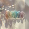  Reflective rainbow Handmade nail tip - Stiletto / 반사