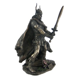 Veronese Design Norse God Freyr Bronzed Finish Statue Pagan Fertility