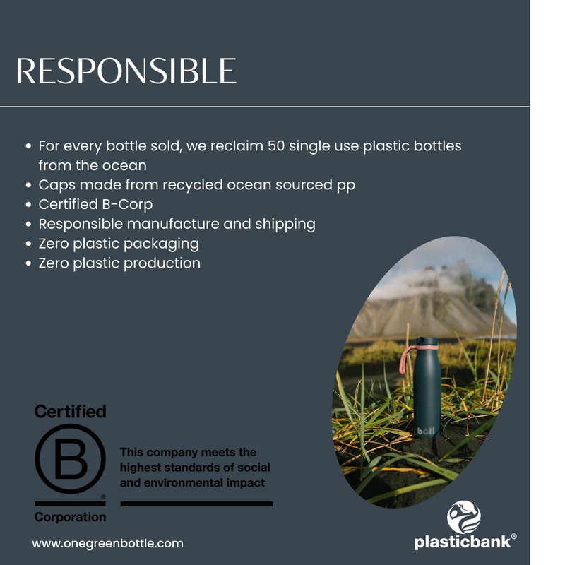 BOTL Evolution Stainless Steel, BPA/BPS Free, Insulated and Leakproof Straw